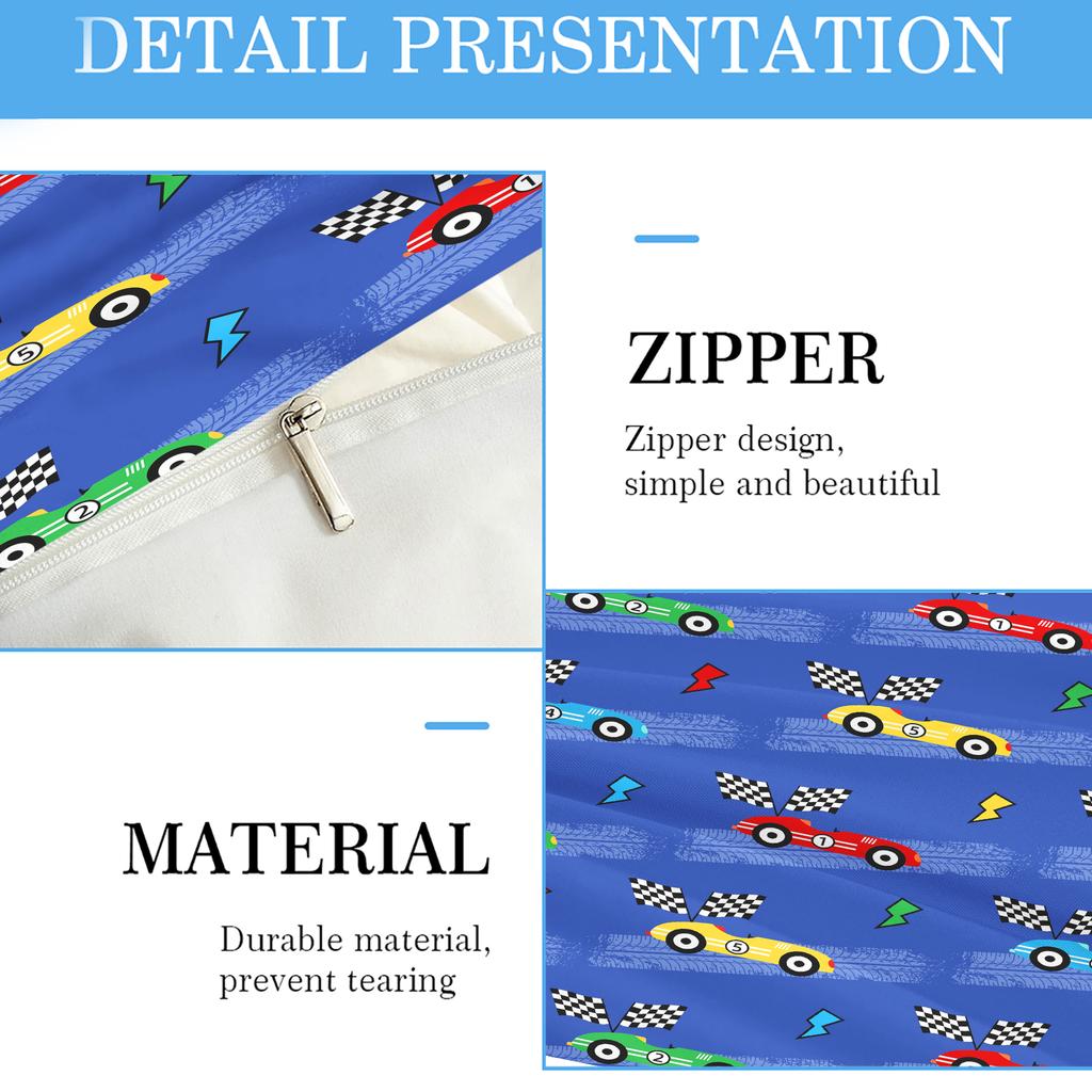 Cars Duvet Cover Wheels Pattern Bedding Set Adult Boy Girl Bedroom Decoration Children Gift Single Double Large Size