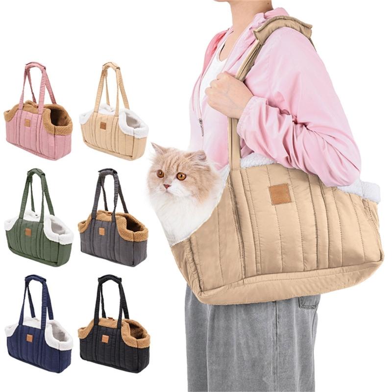 Haustiertragetaschen Handtasche Haustiertasche Ausgehtasche Reise für Welpen Outdoor-Reise Tragbare weiche Schultertasche