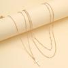 Vintage Bohemian Multilayer Minimalist Necklace For Women Stick Pendant Link Chain Necklace Collarbone Collares Fashion Jewelry