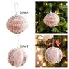 Pink Christmas Furry Ball Ornament Cute Ball Pendant Display Crafts Christmas Tree Decoration for Office Anniversary Festival