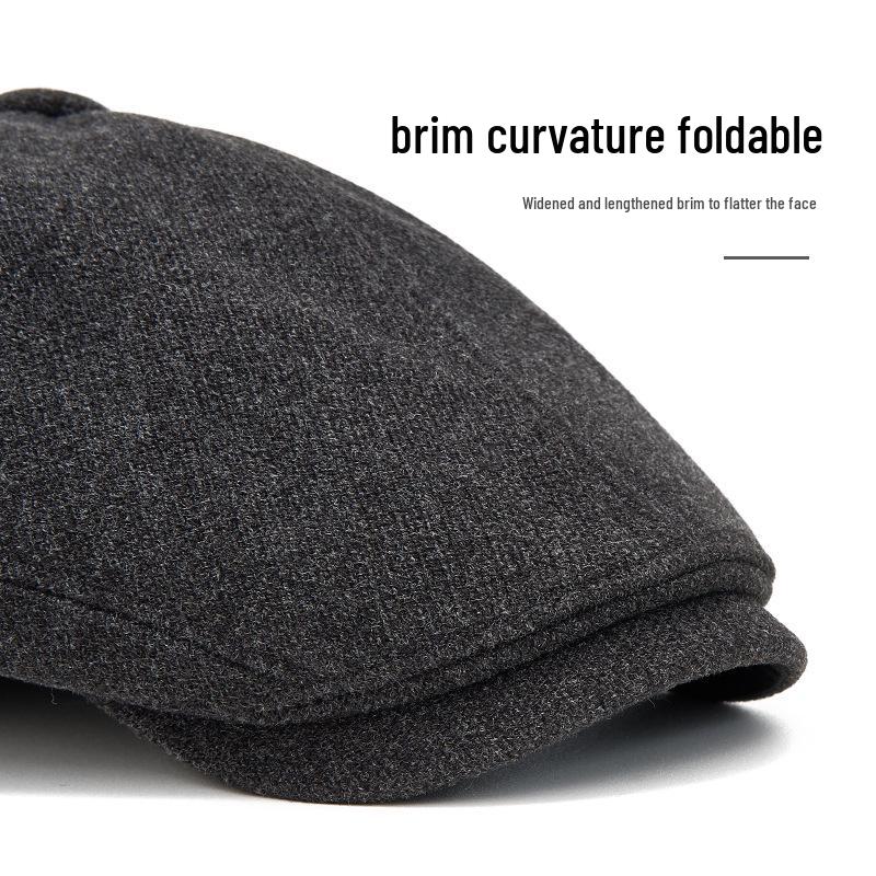 Autumn & Winter Wool Felt Beret: Warm British Retro Flat Cap for Men, Women & Children