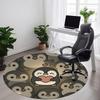 1pc Penguin Love Office Round Area Rug, Under Office Chairs Bedroom Living Room Home Decor, Room Deco, Available in Various Sizes