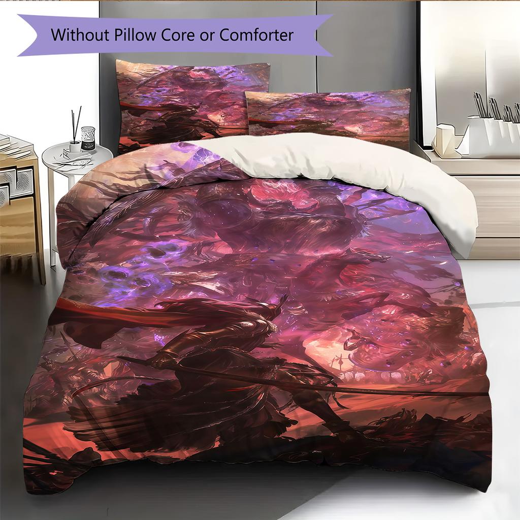 Elden Ring Set Biancheria da Letto Trapunta Copripiumino Federe Decorazione Casa Regalo di Compleanno (1 * copripiumino + 2 * federa, senza nucleo)