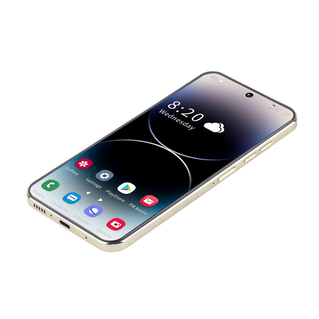 I14 ProMax 6.7 Inch Punch Hole Screen 4G Smartphone for Android 12 4GB RAM 128GB ROM 4000mah Unlocked Cellphone 100‑240V