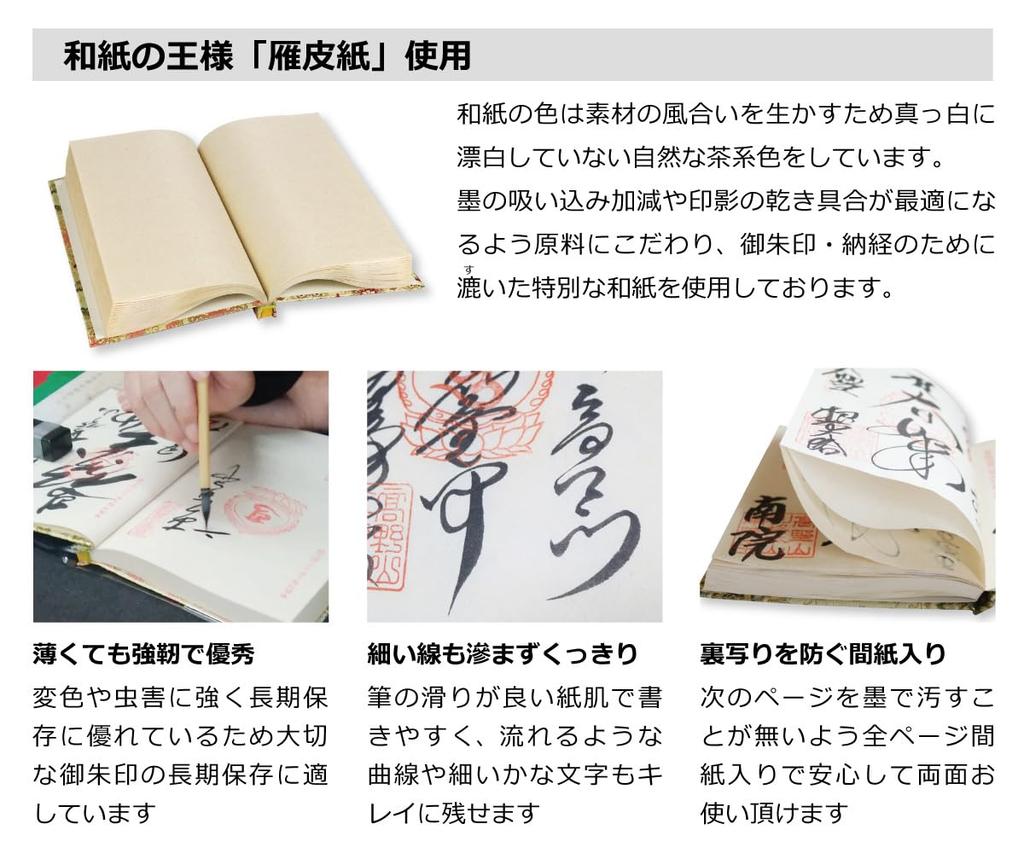 Shikoku Pilgrimage 88 Temples Stamp Book with Vinyl Cover, Hotokudo Original Bookmark, Line Drawing, Mini Size, Navy Blue