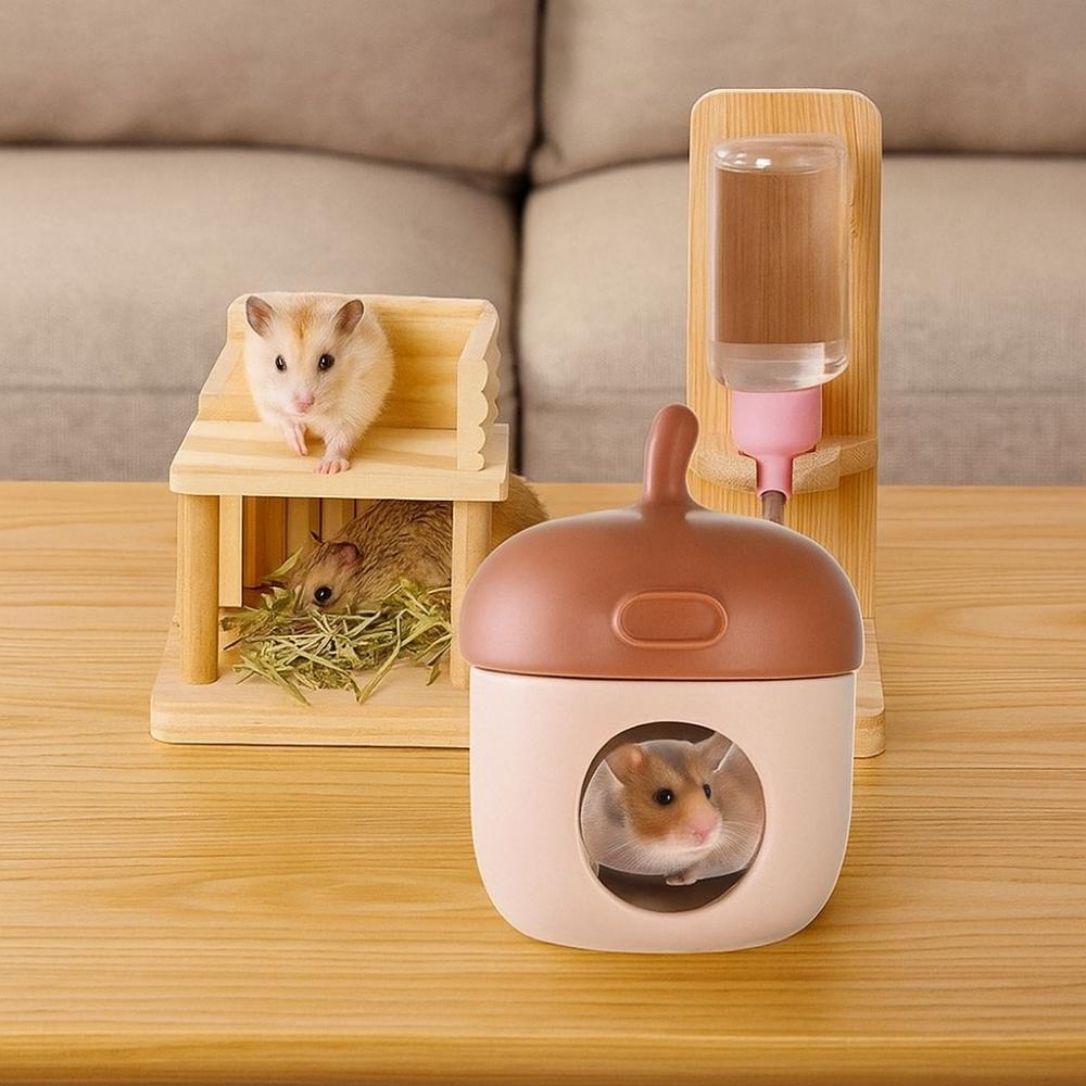 Cute Acorn Hamster Ice Cage Decorative Hamster Cooling Nest  Oversized Golden Bear