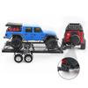 Metal Flatbed Trailer with Hook Hitch Heavy Duty High Stability RC Dual Axles Metal Flatbed Trailer 