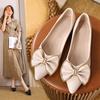 Pointed flat-soled Doudou shoes spring new female bow late evening gentle shoes versatile with skirt fairy single shoes