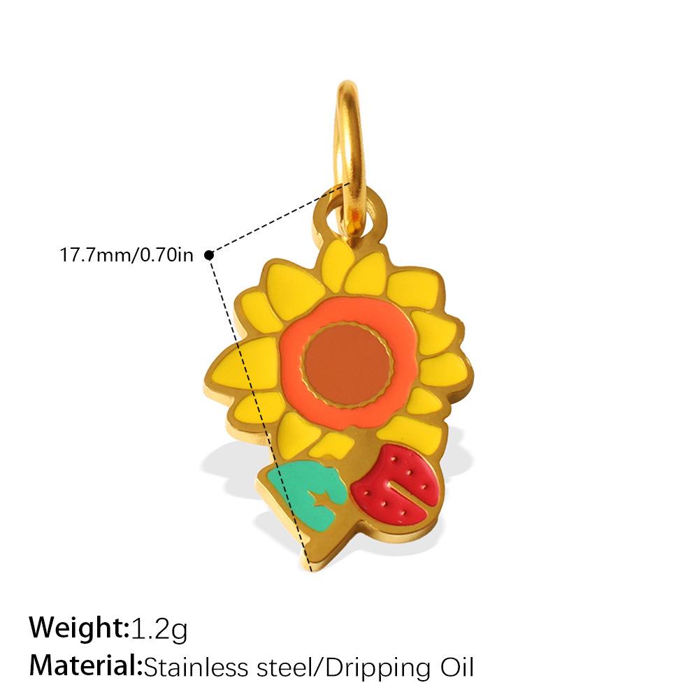 European and American Dripping Oil Small Fresh Plant Series Pendant Cactus Flower Bee DIY Versatile Jewelry Accessories 2026