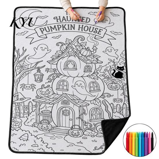 Einzigartige Geburtstagsgeschenke für sie Halloween DIY Maldecke mit 24 Stiften, Gestalte deine eigene Decke, Dekorative Wohnzimmerdecke, Geist Kürbis