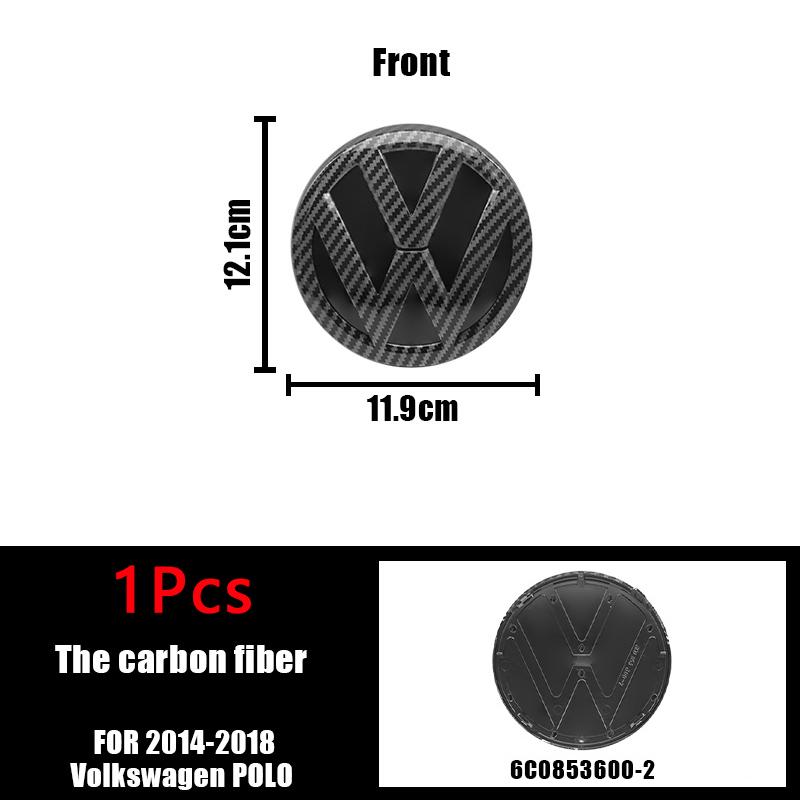 Car Sticker Hub Caps 1pc VW ABS 119mm 111mm Car Front Head Hood Bonnet Logo Rear Trunk Badge Accessory For Volkswagen Polo 6 201 Xc2