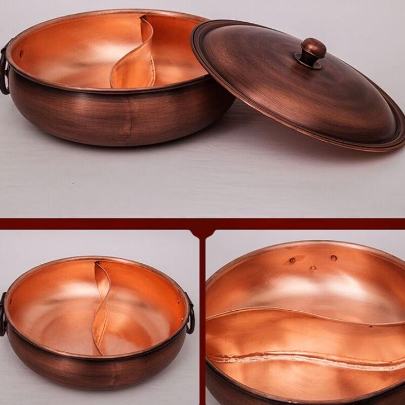 Qiu Qiao Traditional Beijing Copper Hotpot with Divider