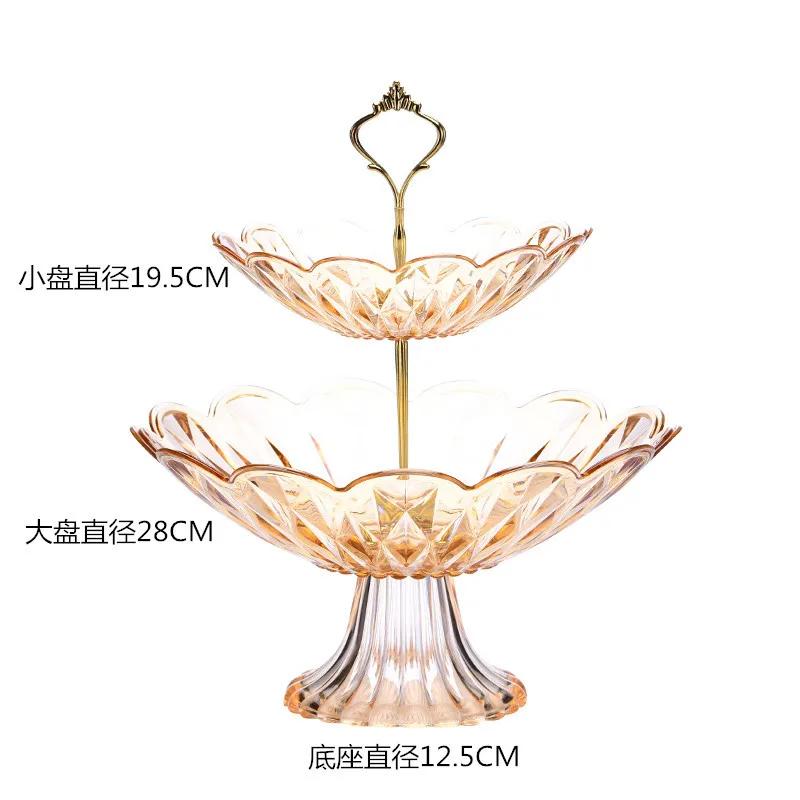 

2/3 яруса поднос для фруктовых закусок пластиковые миски держатели для десертов орехи конфеты подставка декоративный поднос для вечеринки для домашней вечеринки