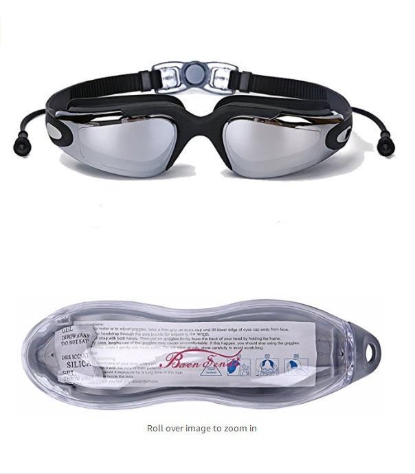 Large Frame Waterproof Anti-Fog HD Adult Swimming Goggles for Men and Women