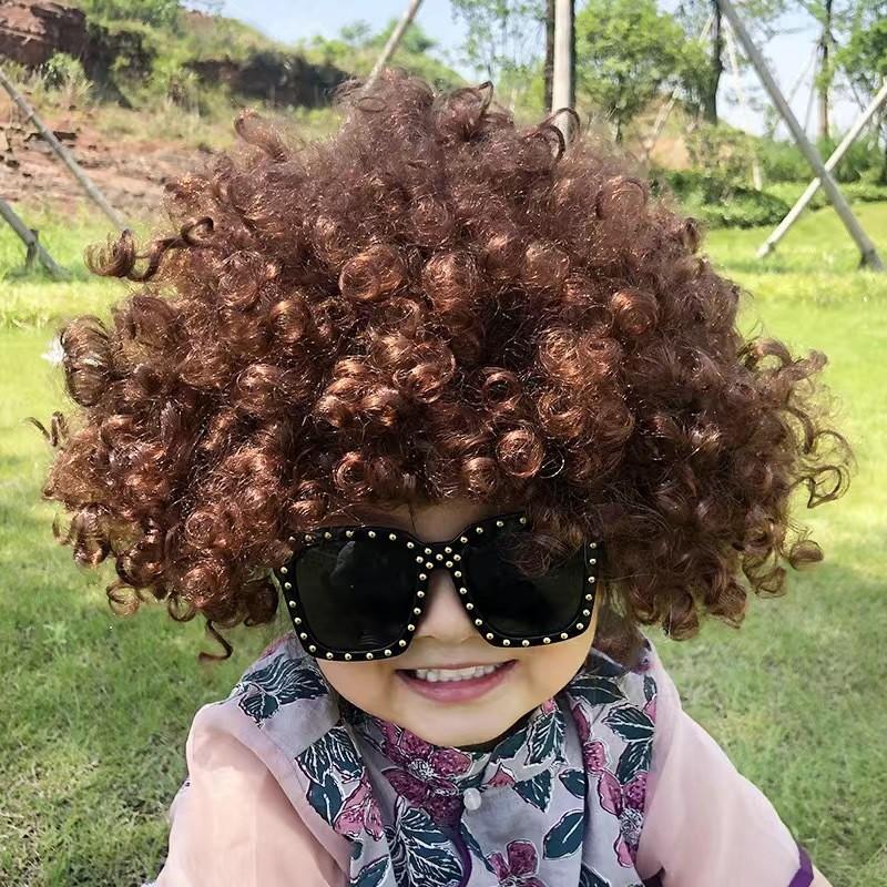 Joker Wig With Colorful Explosion Hair For Childrens Festival Costume Accessory