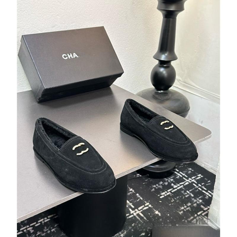 

New wool Mary Jane shoes flat shoes women s leather round head shallow mouth snow warm velvet 40