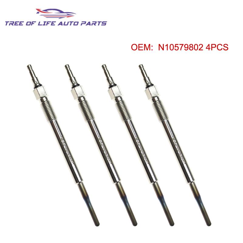 4X Glow Plugs 4.4V For Seat Altea XL Toledo III Leon II Skoda Octavia II Superb 2.0 TDI 2004-2013 Dual Core N10579802 0250403002