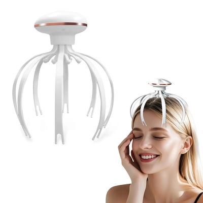 Electric Octopus Head Massager Dual-use Wireless Scalp Scruncher Relaxing Stress Relief Octopus Claw Body Tool for Head Scalp