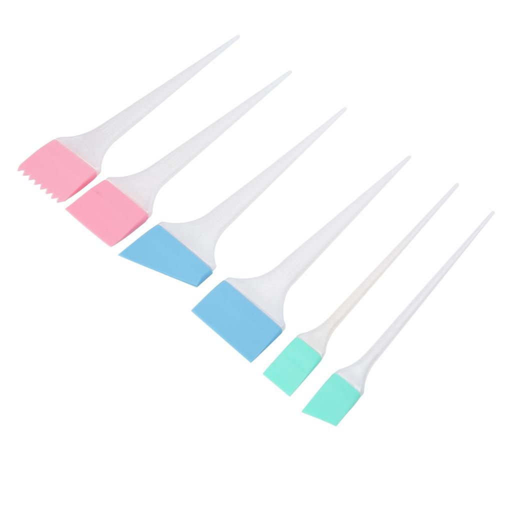 6Pcs Hair Dyeing Brush Set Silicone Hair Coloring Dyeing Hairdressing Tool for Hair Salon
