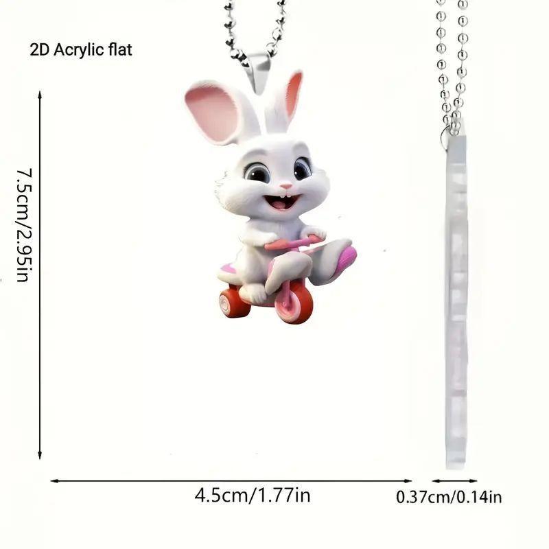 

Acrylic Attractive Bunny Car Decor Whimsical Pendant For Enhancing Ambiance Interior