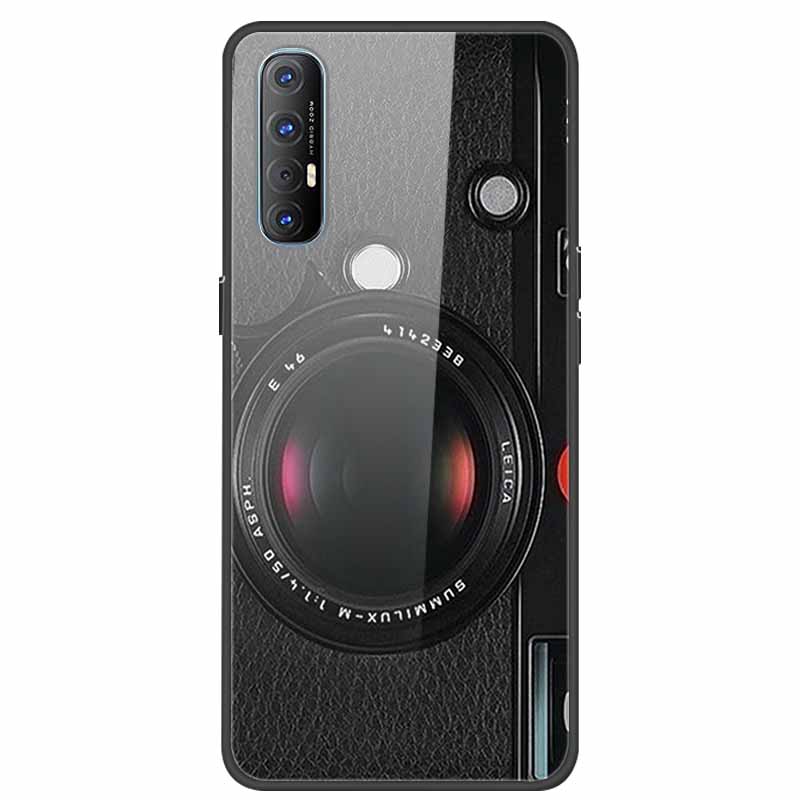 Glass Case For Oppo Reno 3 Pro 5G Case Soft Bumper Hard Tempered Glass Back Cover For Oppo Reno3 Pro 2019 Phone Case Funda Bag