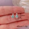 Christmas Delicate Stud Earrings For Women, New Year'S Christmas Tree Ornaments, Holiday Earrings
