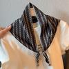 British lace plaid beaded triangular scarf, fart curtain, women's stacking wears high-end fashion waist accessories, fart-covering silk scarf skirt