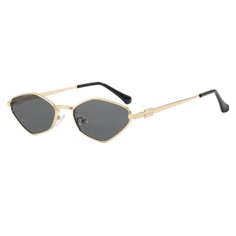 Fashion Polygonal Women Sunglasses  Vintage Brand Hexagonal Ladies Sun Glasses Shades Unique Metal Frame Punk Eyewear Men