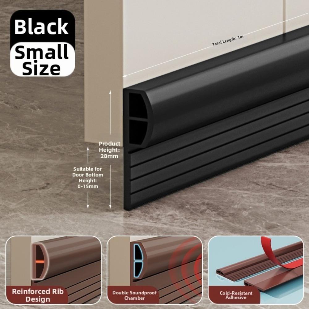 Self Adhesive Door Bottom Seal TPE Door Sweep Flexible Gap Filler  Indoor Use