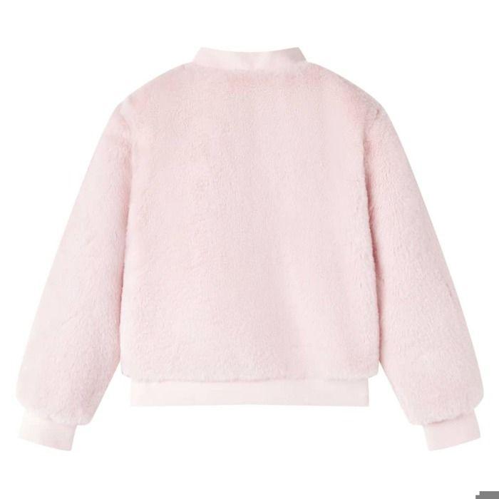 Veste polaire - vidaXL - Fausse fourrure - Rose doux - Manches longues - Taille 92 (1,5-2 ans)