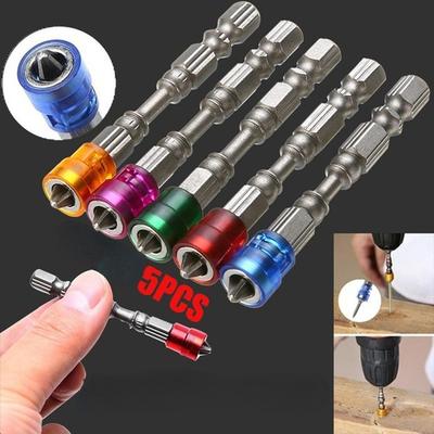 5Pcs Anti-Slip Elektrische Magnetische Schraubendreher Bit S2 PH2 # Einzigen Kopf Schraube Fahrer Bits Sechskantschaft Hand werkzeuge