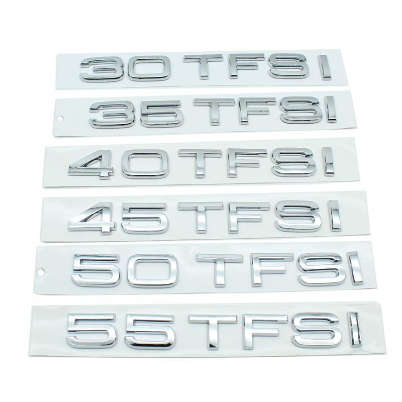 Auto 30 35 40 45 50 55 60 TFSI ABS Lettere Emblema Badge Adesivo Logo per Audi A4 A5 A6 A7 A8 Q3 Q5 Q6 Q7 Q8 A3