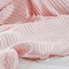 Knitted Throw Blanket Soft Comfortable Skin Friendly Breathable Knit Blanket Throw with Tassel Ball