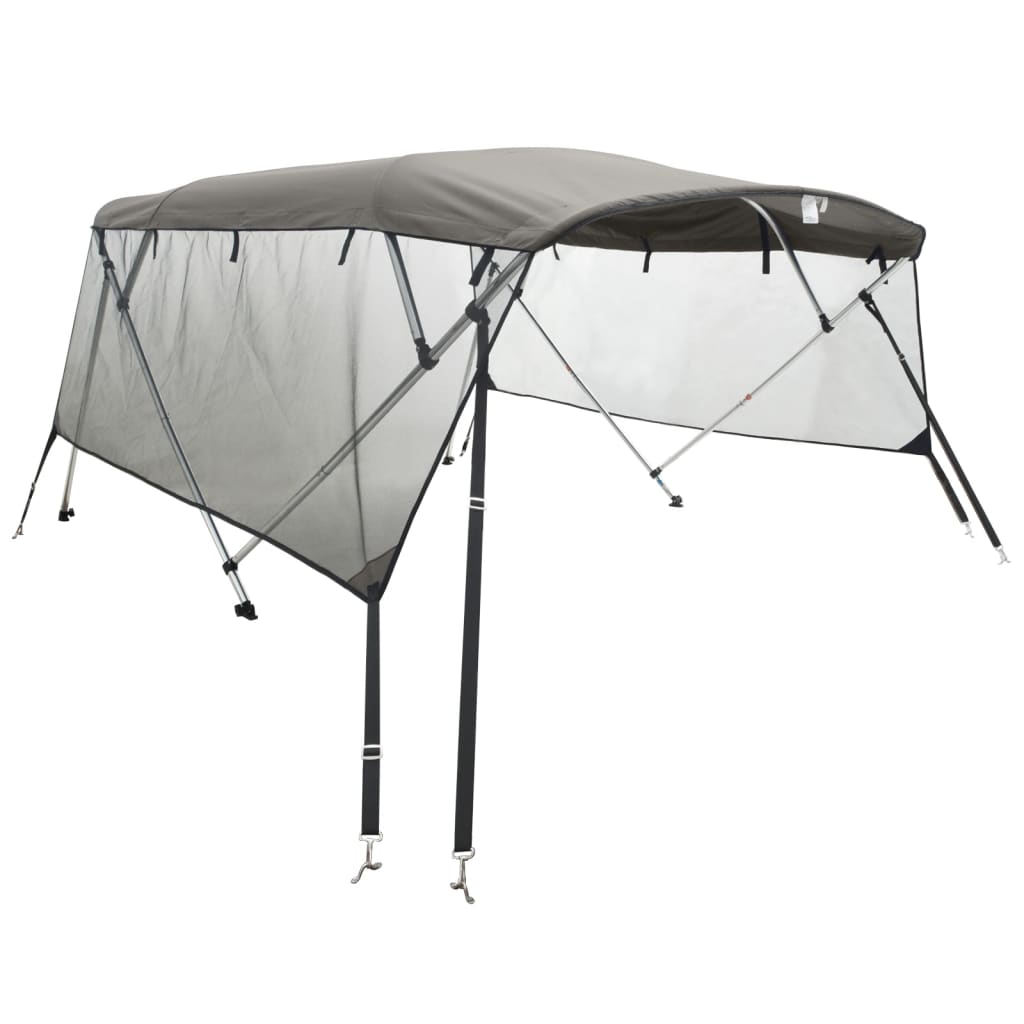 4 Bow Bimini Top with Mesh Side Panels 243 x (230 244) x 137 cm