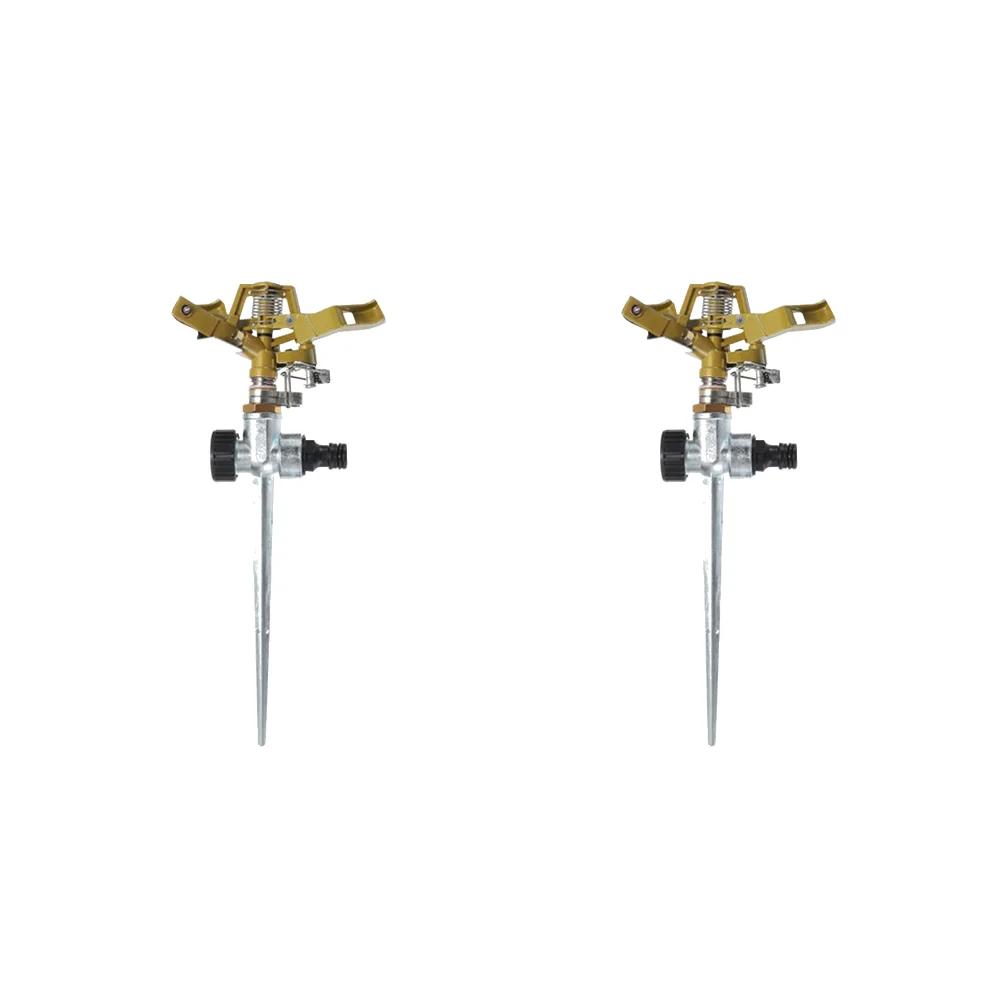 6-1PC Metal Automatic Rotating Watering Artifact Adjustable Garden Lawn Sprinkler Gardening Irrigation Water Sprayer System Tool