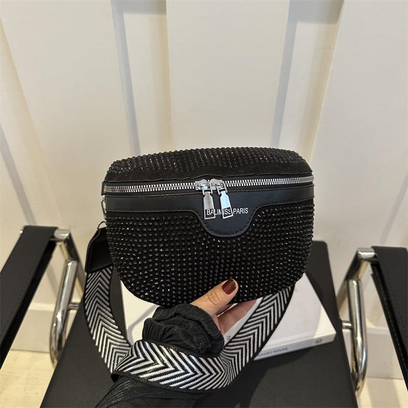 Bright Diamond Bag Fashion Shoulder Fanny Bag Crossbody Bag Women'S Versatile Trend Underarm Bag
