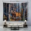 Charming Elk-Themed Tapestry - Versatile Wall Hanging for Home Decor, Perfect for Bedroom & Living Room - Durable Polyester, Easy Care