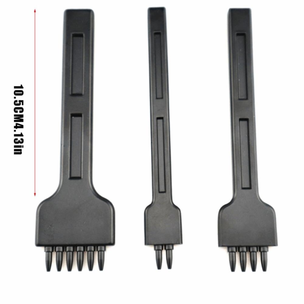 3pcs Claw Tooth Design Leather Hole Puncher 4/5/6mm Spacing Leather Craft Chisel For Wallet Making