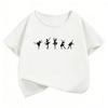 Dance Girls Fashion T Shirts Short Sleeve Kids Childrens Tshirt Girls Summer Spring Casual Top Tee Shirt