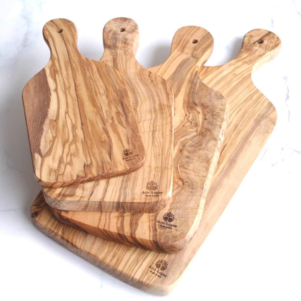 Altereno Cutting Board, Wooden, Olive, Made in Italy (Grande), Medium