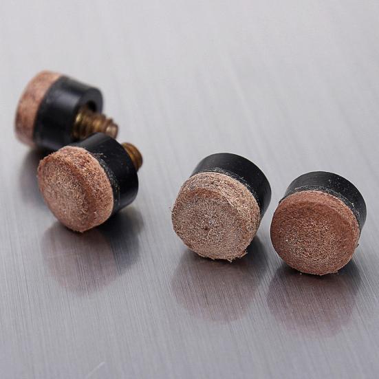 10pcs Replacement Pool Snooker Billiards 10mm Screw-on Table Cue Stick Tips