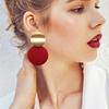 Big Statement Earrings Red Black White Gold Round Circle Oval Geometric Earrings for Women Punk Metal Earring Boho Jewelry 2020