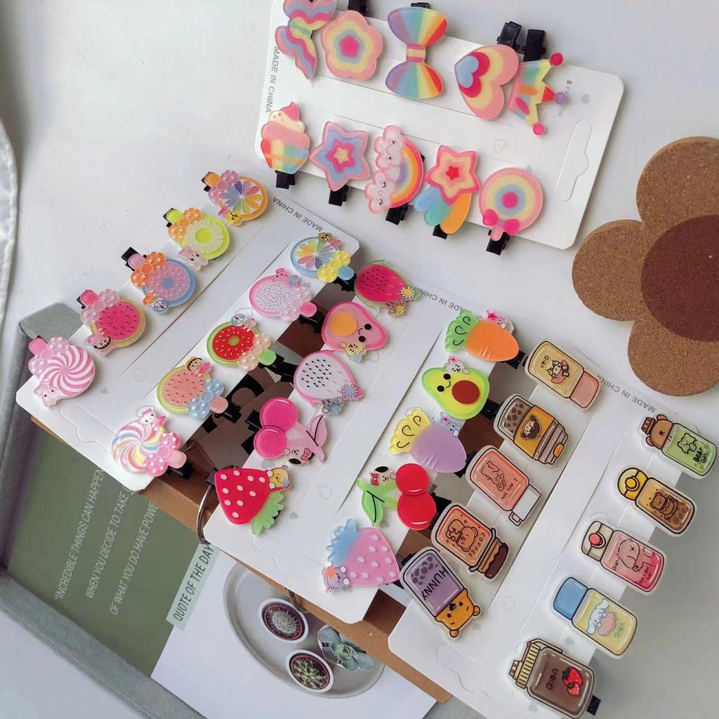 New Children's Hair Accessories with Small Clips, Girl Hair Clips, Korean Version Cute Little Girl Bangs Hair Clips