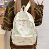 Schoolbag Japanese Simple Printed Schoolbag Female Large Capacity Cute Versatile Backpack Student High Value Class Commuter Backpack