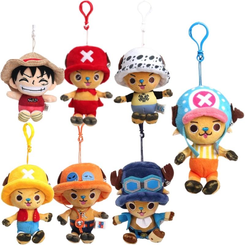 Authentischer One Piece Plüschanhänger, Niedlicher und weicher Cartoon-Charakter-Schlüsselanhänger
