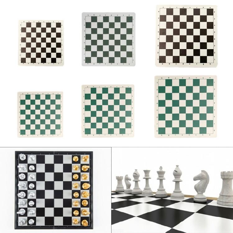 Portable Leather Chess Board Light Weight Tournament Chess Mat Rolling up Leather Chess Board Chessboard Gift for Kids Adult