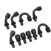 Nylon Stainless Steel Fuel Line Kit Universal Black Complete with 10 Connectors Fit for Car