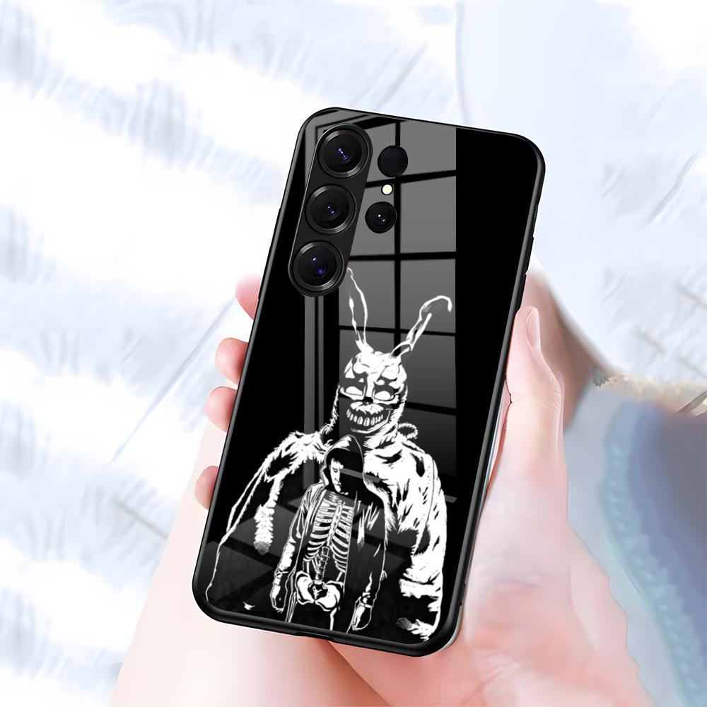 D-Donnie D-Darkos Phone Case For Samsung S26 S25 S24 FE S23 S22 S21 Plus S20 Ultra Note20Ultra Black Glass Cover
