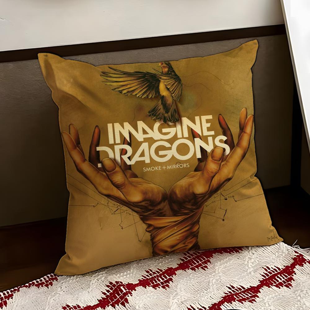 IImagine DDragons Cushion Cover Reversible Soft Durable Pillow Cover Home Car MultiScene Use for Daily Comfort