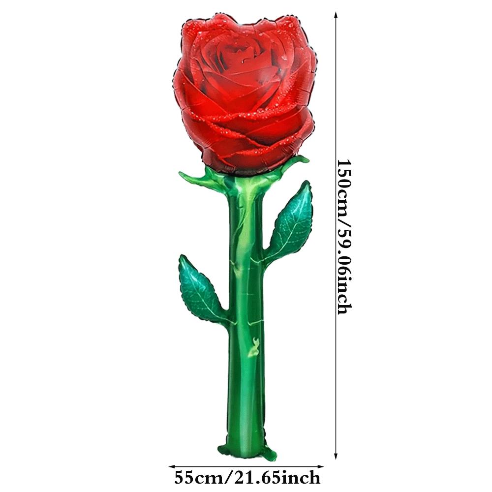 1/3/5pcs Giant Red Rose Foil Balloons Valentine's Day Gift 150cm/59in Large Flower Bouquet Proposal Wedding Birthday Party Decor